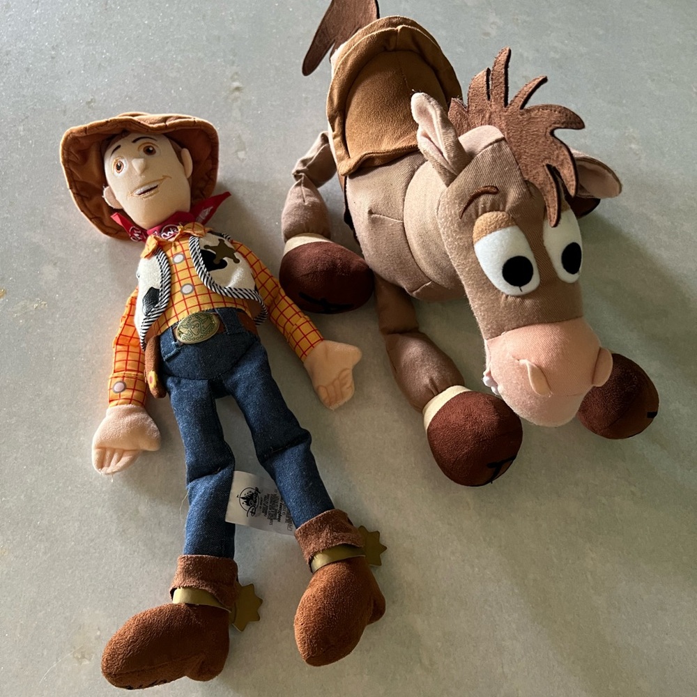 Official Disney Woody and Bullseye Plush Toy Set